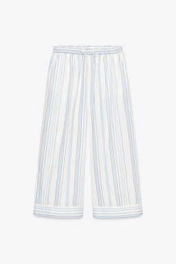 LIMITED EDITION STRIPED POPLIN TROUSERS