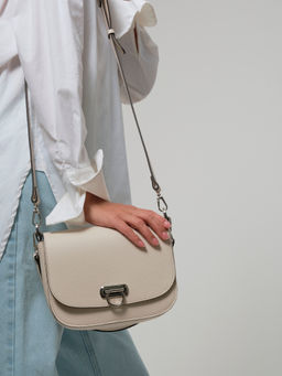 Сумка кожаная Azaro 30741 светлый крем