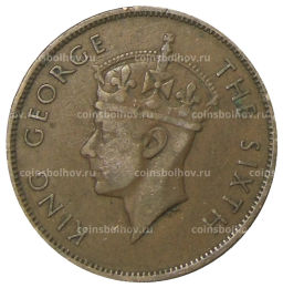 Монета 1 цент 1951 года Британский Гондурас