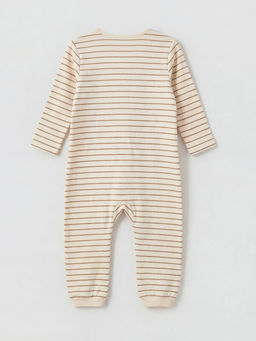 Bisiklet Yaka ?izgili Erkek Bebek Tulum 2li