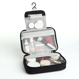 Косметичка-несессер дорожная на молнии, с крючком, с ручкой, чёрная - Simaland фото 4