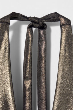 METALLIC HALTER BODYSUIT KATE MOSS X ZARA  фото 4