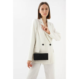 Клатч, отдел на клапане, длинная цепь, цвет чёрный - Simaland фото 4