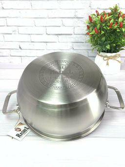 Кастрюля 4л из нержавеющей стали со стекл. кр., 22х11см (R-40s) /RASHEL/  фото 9
