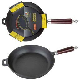 Сковорода чугунная с деревянной ручкой CIF24-W, диам - 24 см 983003