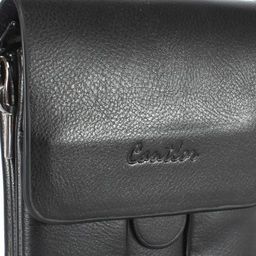 Cумка муж искусственная кожа Cantlor-L 876SS-5,  2отд,  2внеш/карм,  плечевой ремень,  черный SALE 227822