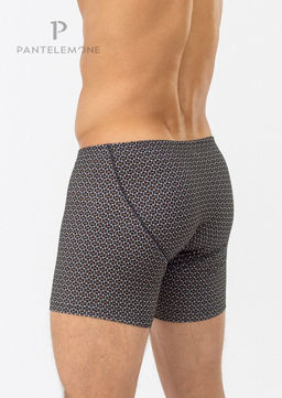 Мужские удлиненные трусы-шорты PMHL-1316 Геометрия бежевая - Pantelemone фото 2