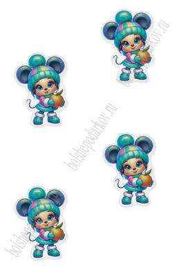 Кабошон-вырубка "Мышка" 3,5 см (10 шт) SF-7342, №2