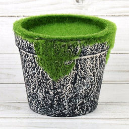 Кашпо со мхом декоративное 11,5х9,5 см / 16003 /уп 96/ - Галеонтрейд фото 3