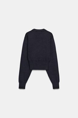 PLAIN KNIT CROP SWEATER - Zara фото 6