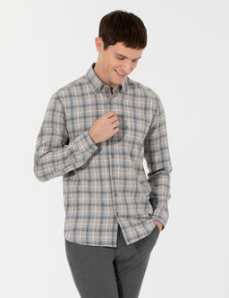 Gri Slim Fit Uzun Kollu G_mlek