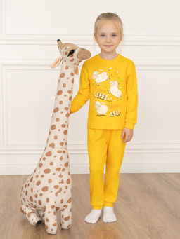 Пижама детская желтая овечки