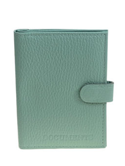Обложка для паспорта и автодокументов из натуральной кожи, цвет светло зеленый
