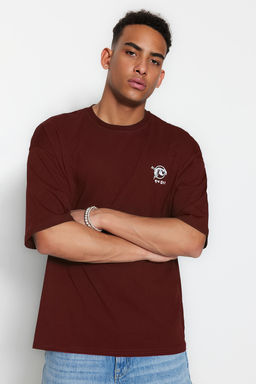 TRENDYOL MAN Lacivert Oversize/Genis Kesim Uzak Dogu Bask?l? K?sa Kol %100 Pamuklu T-Shirt TMNSS23TS00170 - Trendyolmilla фото 27