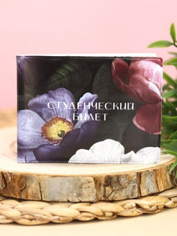 Обложка для студенческого Flowers, плотность 600 мкм