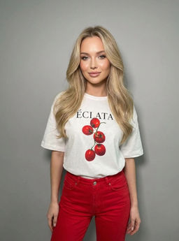 K13420 Футболка OVER SIZE (хлопок) БЕЛЫЙ