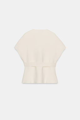 KNIT WAISTCOAT WITH BELT - Zara фото 6