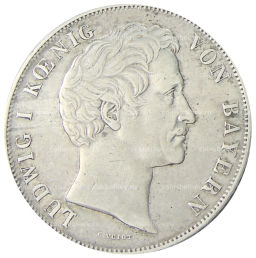 2 гульдена 1845 года Германские государства  Бавария