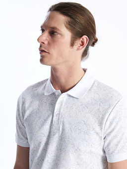 Polo Yaka K?sa Kollu Desenli Erkek Ti??rt