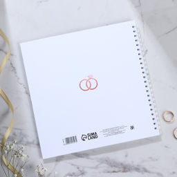 Книга пожеланий Белая с кристаллами, на пружине - Долго и счастливо фото 5