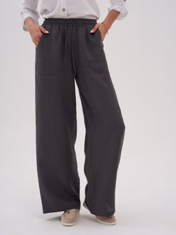 брюки на резинке,лен-100%