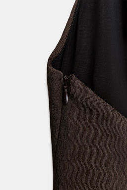 VESTIDO LENCERO HALTER / Marr?n - Zara фото 9