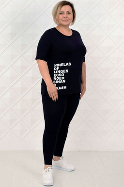 Арт. 2623 Костюм с лосинами 50-58 (5 шт) Цвет:верх-черный, низ-черный