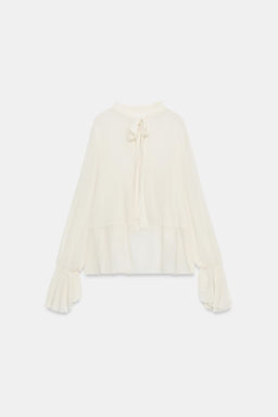 TOP SEMITRANSPARENTE VOLANTES / Crudo - Zara фото 8