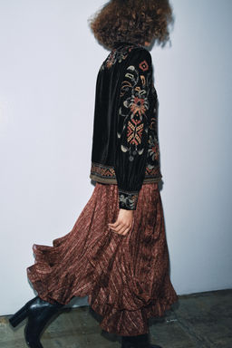 ZW COLLECTION PRINTED LONG SKIRT - Zara фото 3