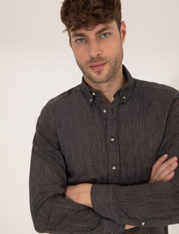 Siyah Slim Fit Uzun Kollu G_mlek