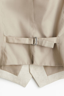 Chaleco de traje en lino Slim Fit - H&m фото 4