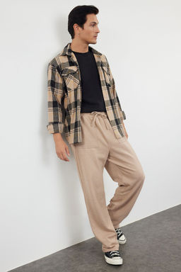 TRENDYOL MAN Vizon Oversize/Genis Kesim Cebi Dokulu Kumas Detayl? Ac?k Paca Esofman Alt? TMNAW24EA00025 - Trendyolmilla фото 3