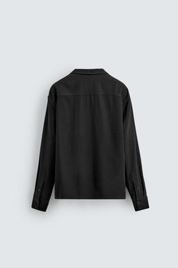 Рубашка Fluid Relaxed Fit черная