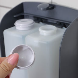 Диспенсер для жидкого мыла, механический, двойной по 500 мл, пластик, белый