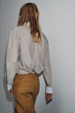 ZW COLLECTION CONTRAST STRIPED SHIRT - Zara фото 3