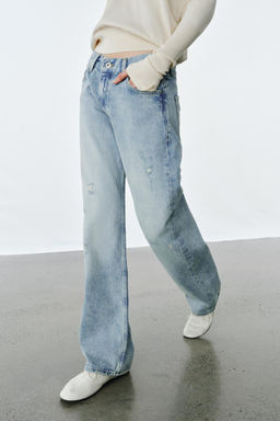 JEANS ZW COLLECTION RELAXED STRAIGHT TIRO BAJO / Azul - Zara фото 2