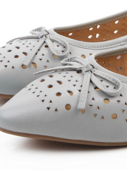 06-7388-66V GRAY Туфли летние женские "Лодочки" (натуральная кожа)