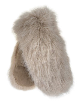 Зимние женские варежки, цвет бежевый