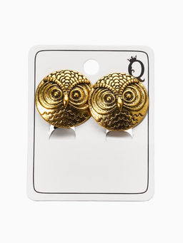 Цена за 2 шт. Клипсы «Сова», цвет чернёное золото