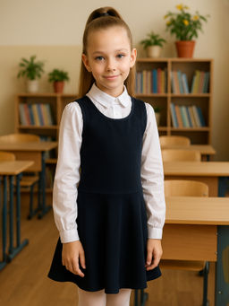 Сарафан детский школьный темно-синий 930 (146, 76)