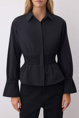 Siyah Beli Buzgu Detayl? Fitted Dokuma Gomlek TWOAW26GO00018 - Trendyolmilla фото 3