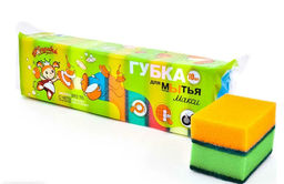 ЗОЛУШКА губка д/мытья посуды Макси 8х5,8х2,7(10шт)