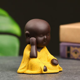 Фигурка керамика TAKE IT EASY «Будда», 7×5 см, жёлтая