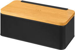 Хлебница 33*13*18 см Черная с бамбуковой крышкой-доской - Elan gallery фото 15