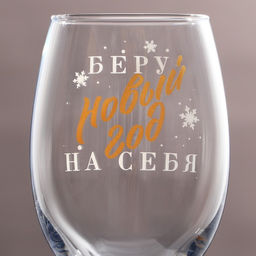 Бокал для вина новогодний Беру новый год на себя, 360 мл