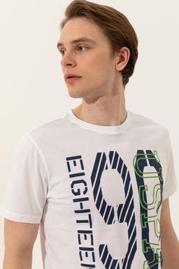 U. S. Polo Assn Мужская белая футболка с круглым вырезом - U.s. polo assn фото 2