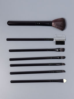 Набор кистей для макияжа SMOKY, 7 шт., чехол на завязках, чёрный