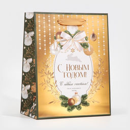 Пакет ламинированный вертикальный Золотые краски, MS 18 23 10 см