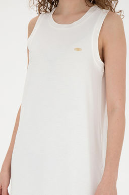 Женское трикотажное платье цвета экрю - U.s. polo assn фото 13