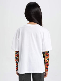 Футболка с длинным рукавом "Винтаж",белый